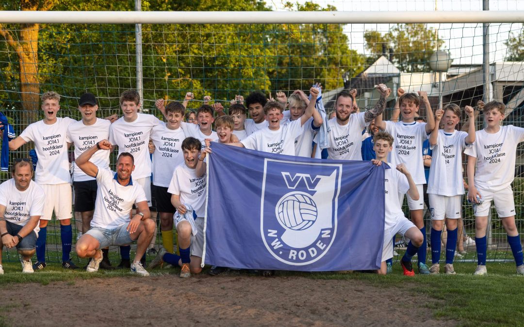 Nieuw Roden JO14-1 kampioen in de hoofdklasse!