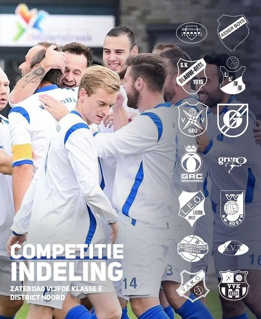 Competitie indeling 2024/2025′