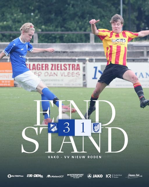 Nieuw Roden kan niet stunten tegen koploper VAKO