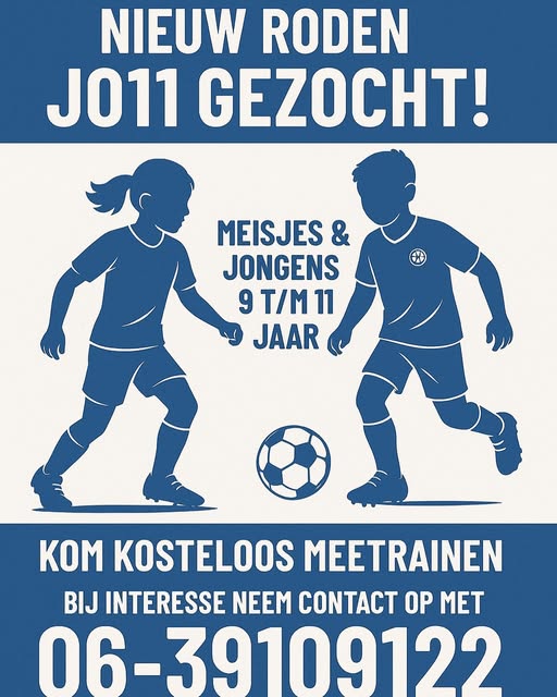 Kom voetballen bij onze JO11!