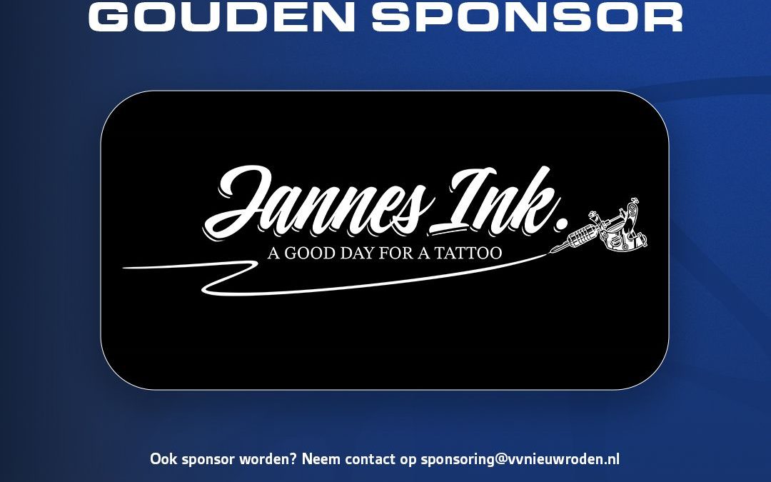 Jannes Ink nieuwe sponsor VV Nieuw Roden