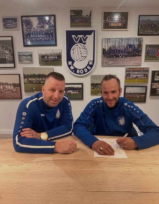Wilco Drent langer door als trainer van Nieuw Roden 2