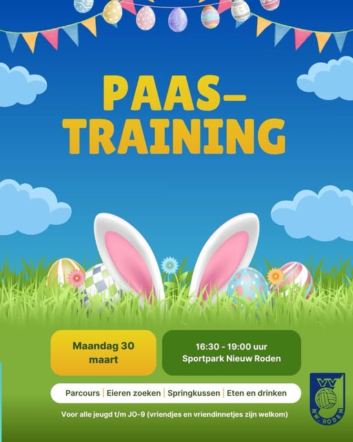 Paastraining jongste jeugd