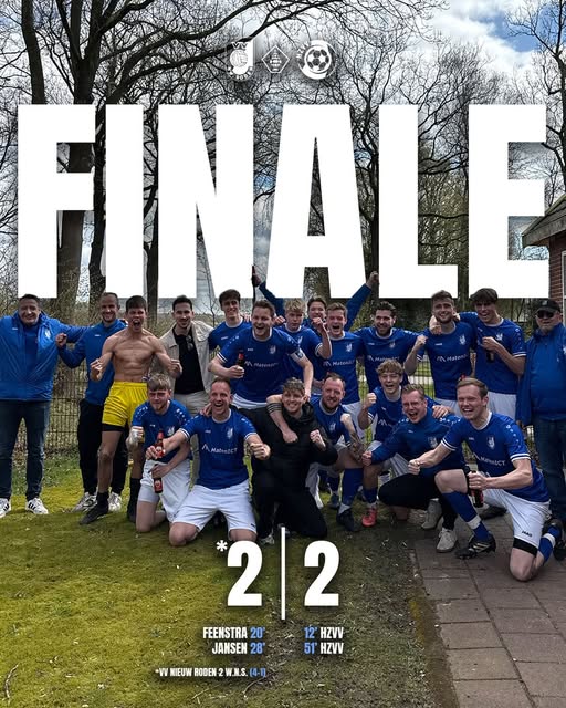 VV Nieuw Roden 2 haalt de bekerfinale!
